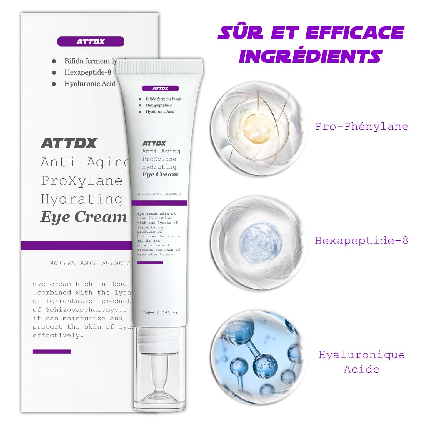 ATTDX AntiVieillissement ProXylane Hydratant L'oeilCrème