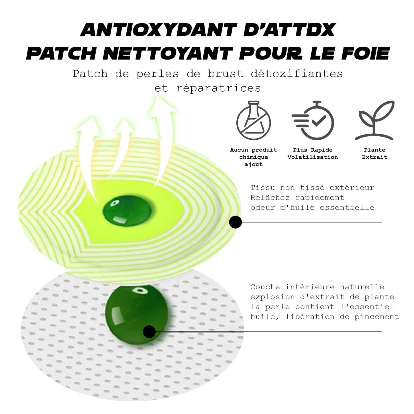 ATTDX Antioxydant Nettoyage du foie Rustine