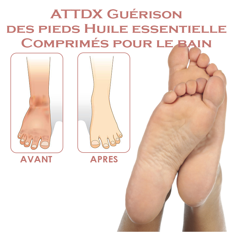 ATTDX Guérison des pieds Huile essentielle Comprimés pour le bain