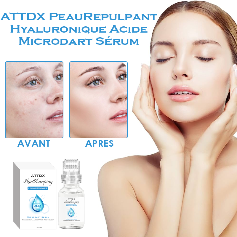 ATTDX PeauRepulpant Hyaluronique Acide Microdart Sérum Rouleau Fixer