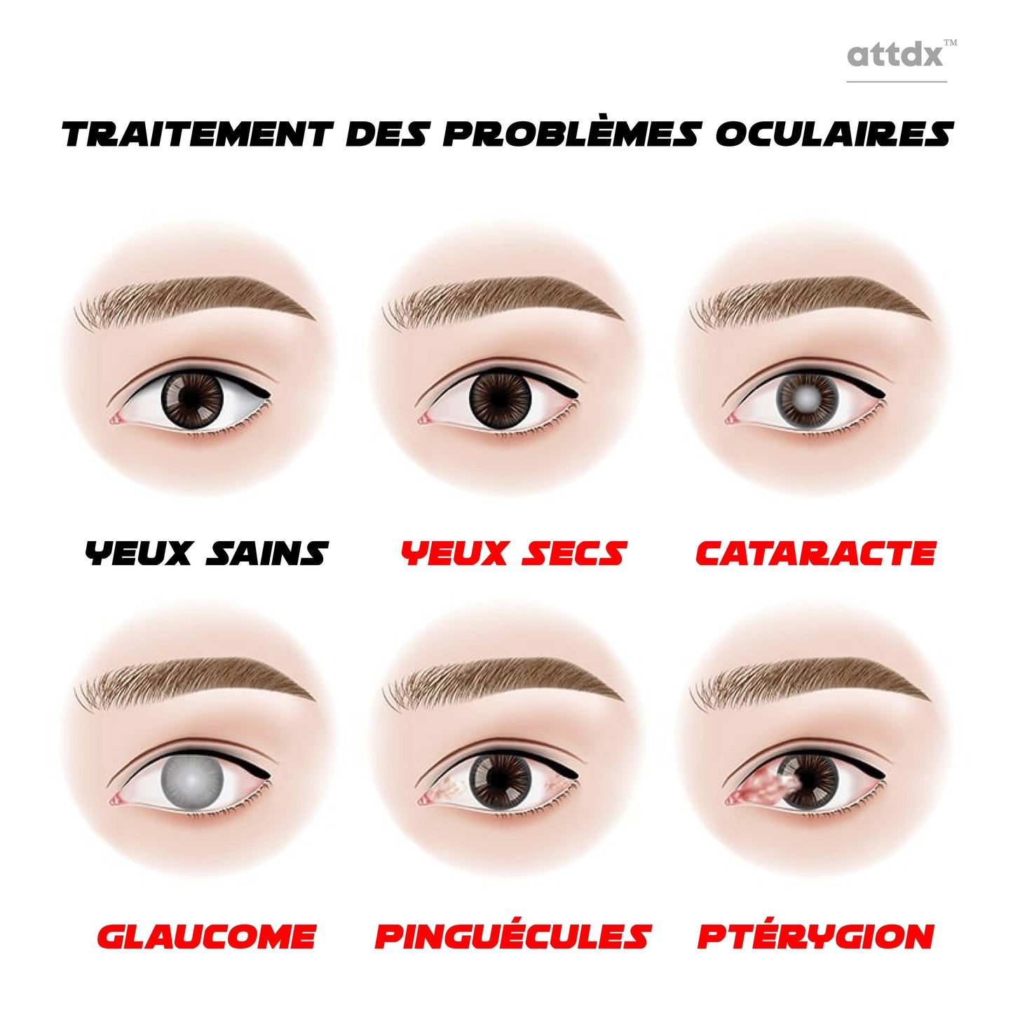 ATTDX Vision Rajeunir Thérapie par les yeux Rustine