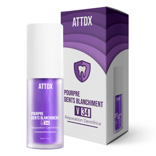 ATTDX Pourpre DentsBlanchiment V34 Réparation Dentifrice