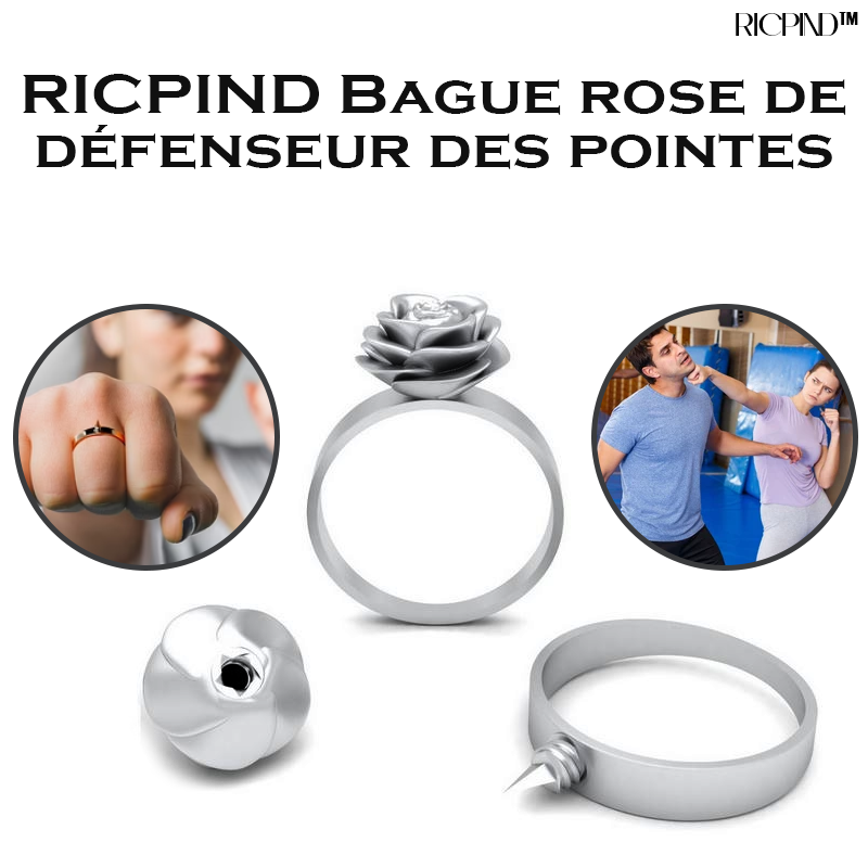 RICPIND Bague rose de défenseur des pointes