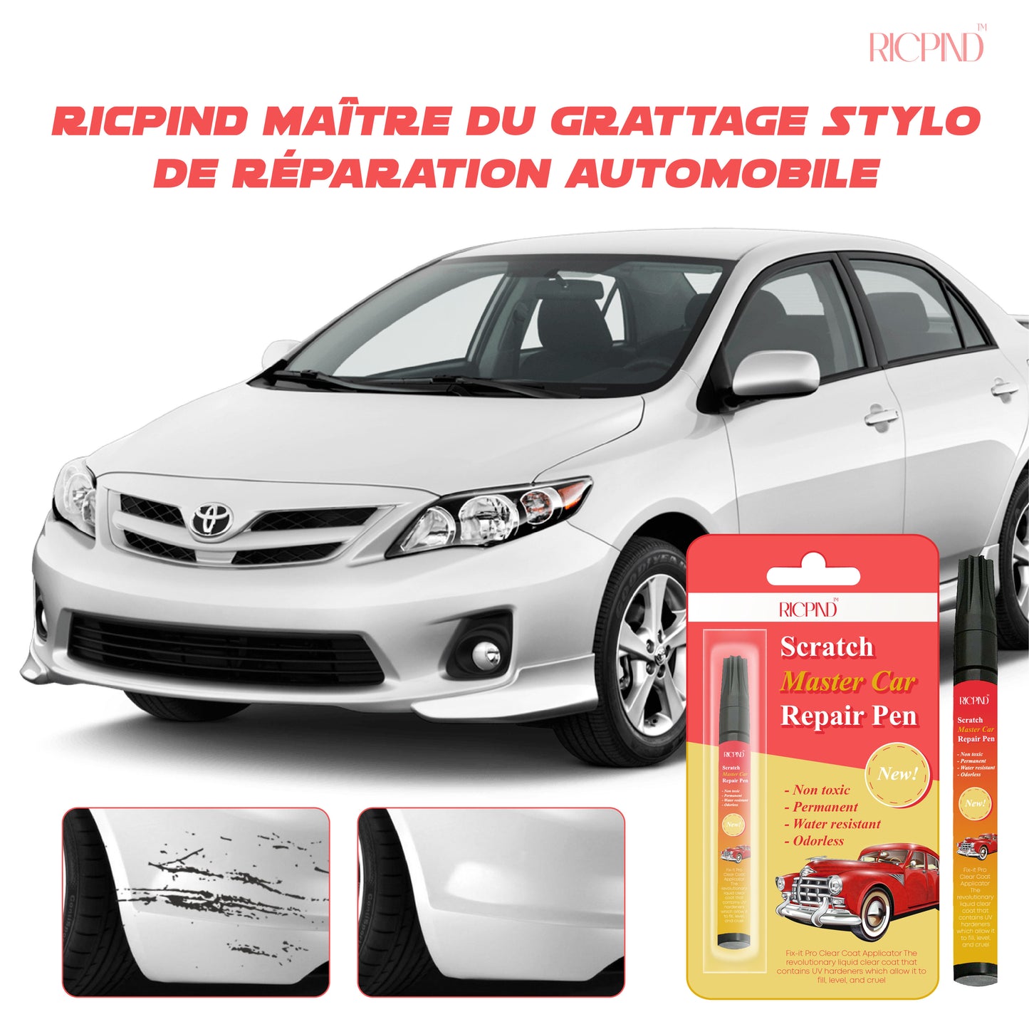 RICPIND Maître du grattage Stylo de réparation automobile