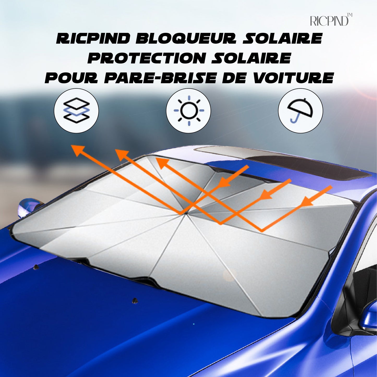 RICPIND Parapluie solaire pour pare-brise