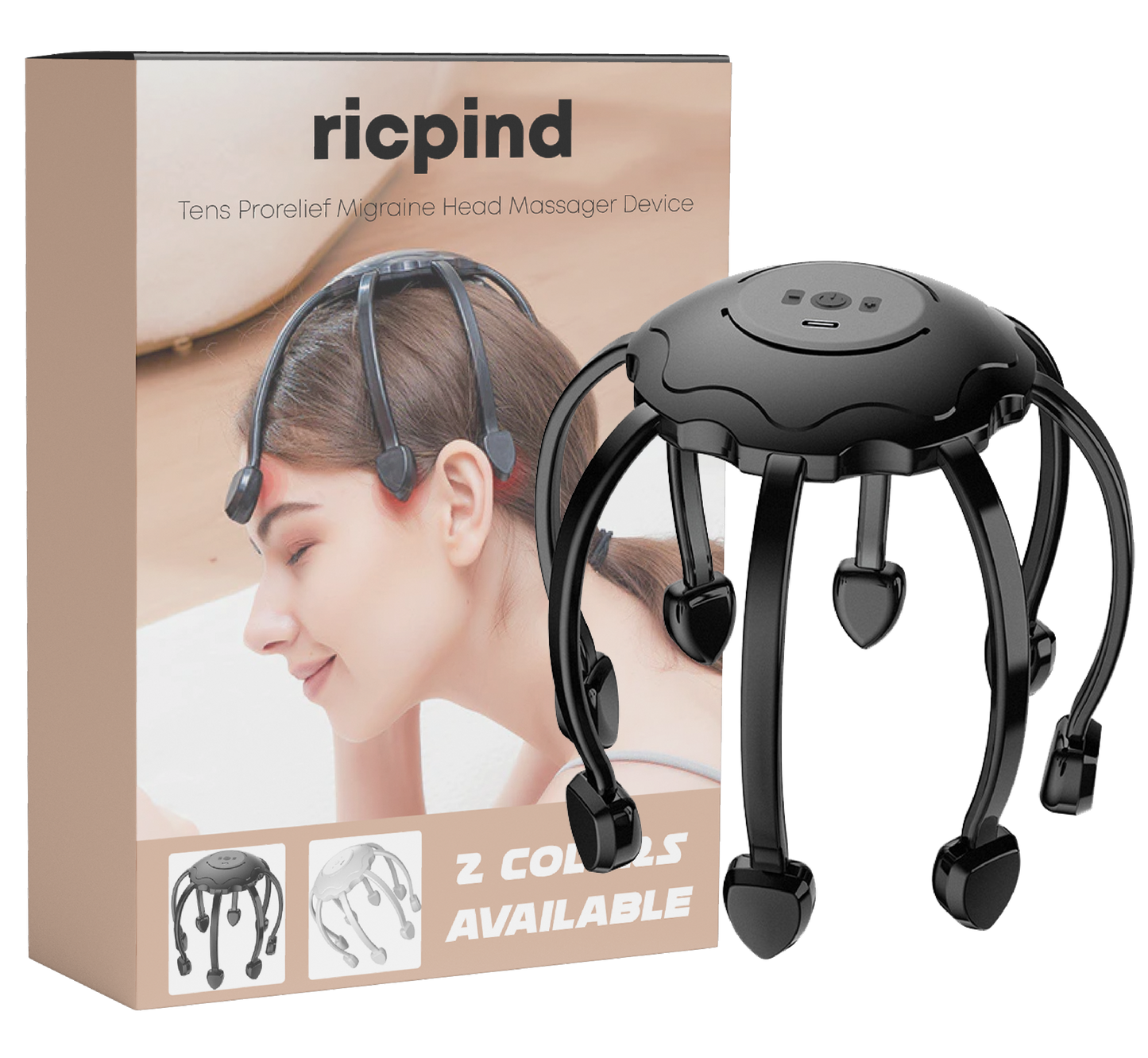 Ricpind TENS ProSecours Migraine Masseur de tête Dispositif
